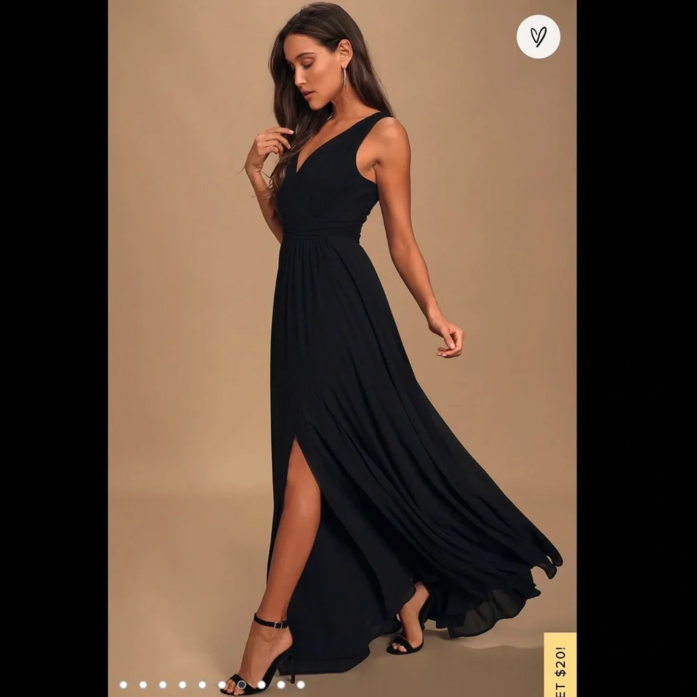 Lulus Thoughts of Hue Maxi Dress Black Size XL BRAND NEW WITH TAGS NEVER WORN! - Picture 5 of 8